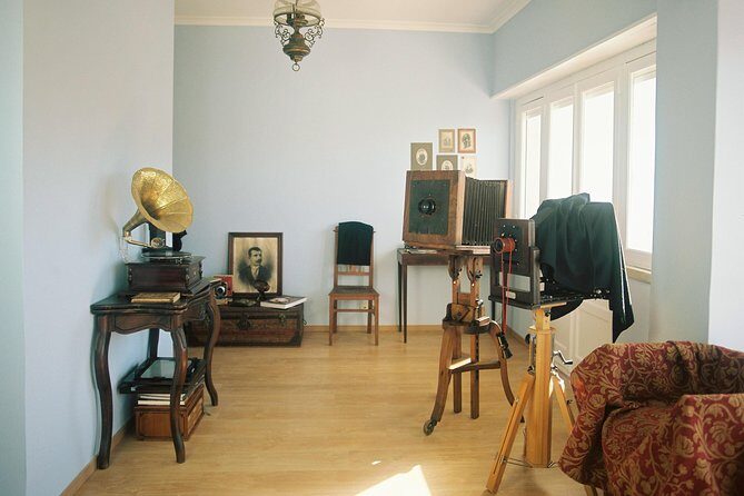 19th Century Photography Experience - Watching the Dark Room Development Under Safe Red Light