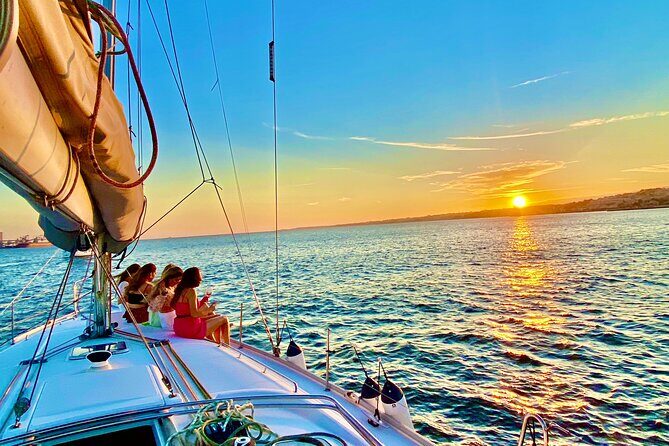 Amazing Tour on Sailing Boat - The Route: Alfama Views, Both Riverbanks, and the 25 de Abril Bridge at Sunset