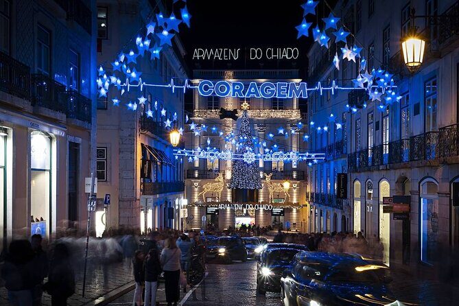 Christmas Lights Lisbon Tour with a Local in Private Eco Tuk Tuk - Cais do Sodré: riverside nightlife energy and holiday-lit streets