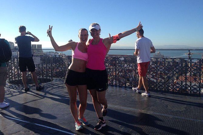 City Centre Run in Lisbon - Elevador de Santa Justa Viewpoint Moment