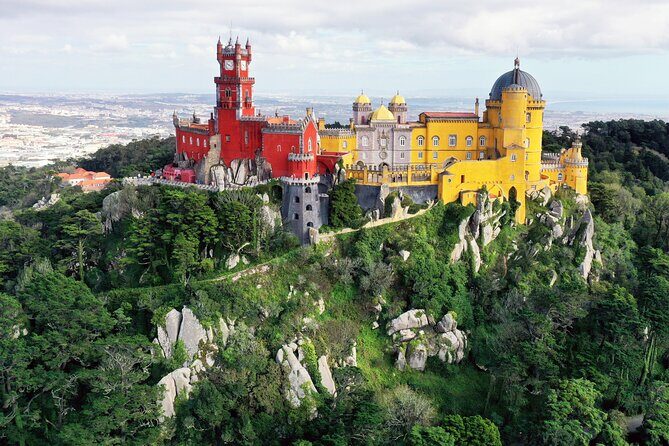 Guided Tour to Sintra, Pena, Regaleira, Cabo da Roca and Cascais - Pena Palace from the outside: huge views, no indoor ticket sprint