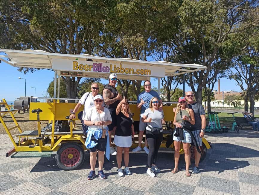 Lisbon: 1-Hour Beer or Sangria Bike Sightseeing Tour - The Yellow Bike, the Onboard Bar, and the Soundtrack Plan