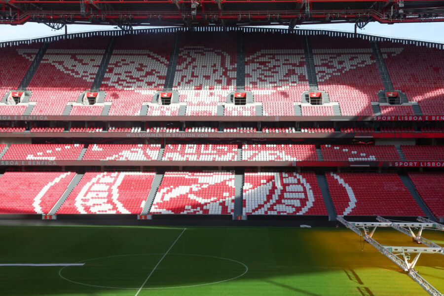 Lisbon: Benfica Stadium and Museum Tour with Meal and Scarf - The guided stadium route: models, halls, and real access points