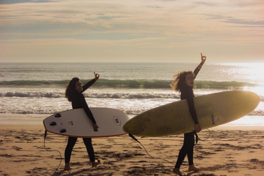 Lisbon: Come try our Surf Lesson in Costa da Caparica - Gear and safety basics: board, wetsuit, and insurance included
