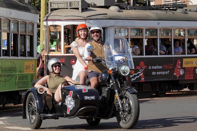 Lisbon El Cristo-Rei - Private Vintage Sidecar Tour - Stop in central Lisbon: tram nostalgia plus Rua da Bica’s iconic feel