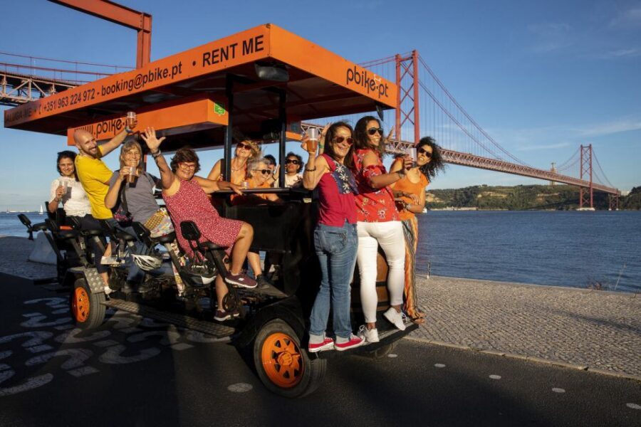 Lisbon: Fun Beer Bike by the Seafront - Pedaling Along the Tejo: The Scenic Stretch That Makes the Hour Worth It