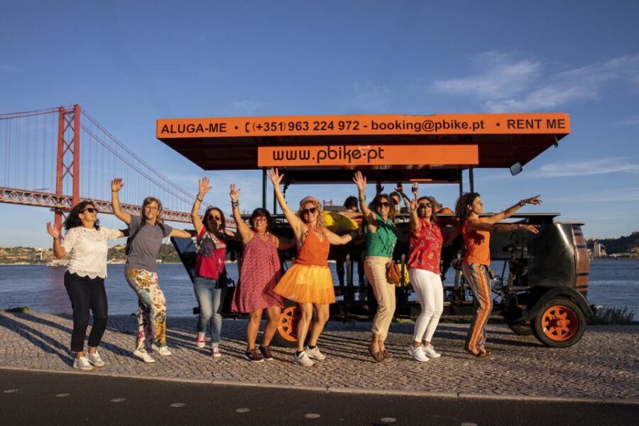 Lisbon: Fun Beer Bike by the Seafront - Meeting Near Restaurante MOTAO: Easy Start, Clear Vibe