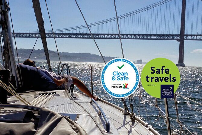 Lisbon Private Sailing Cruise, drink included (options: 2h, 3h, 4h, 6h or 8h) - Sanctuary of Christ the King (Almada): the statue view that explains the skyline