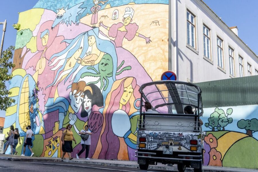 Lisbon: Street Art TukTuk Tour - Xabregas: where newer murals and odd materials show up