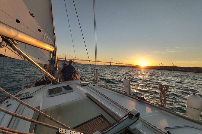 Lisbon Sunset Sailing with Portuguese Wine and History - St. George’s Castle and Alfama: the medieval hill as a sunset backdrop