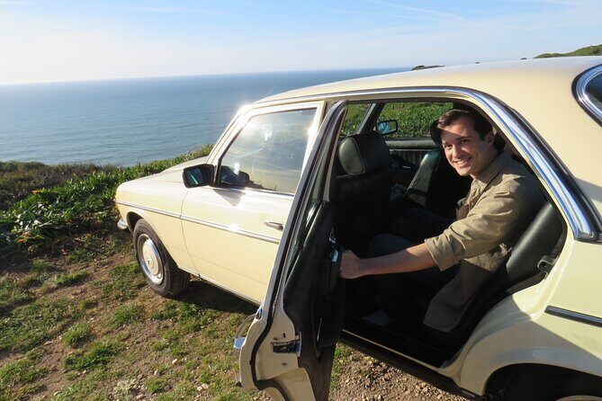 Pena Palace & Sintra Full Day -Private Tour in Classic Car - Azenhas do Mar: sea cliffs, hillside houses, and that ocean pool look